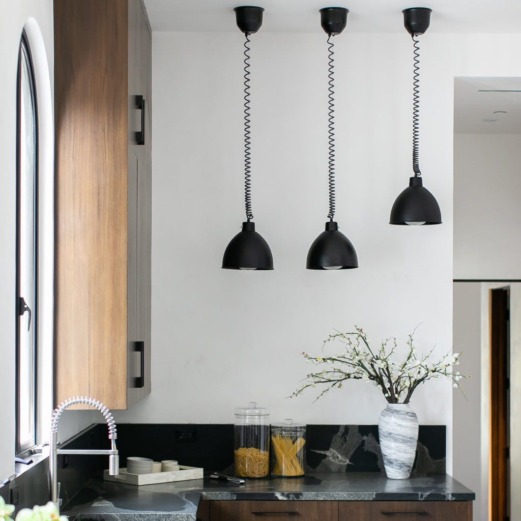 Pendant lamps and unique countertops