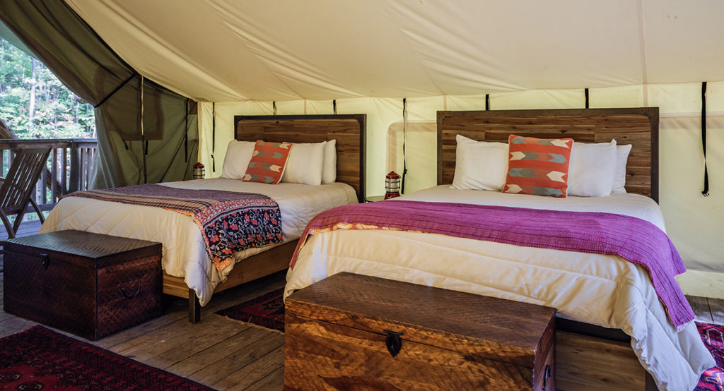 Queen Double tent at Firelight Camps