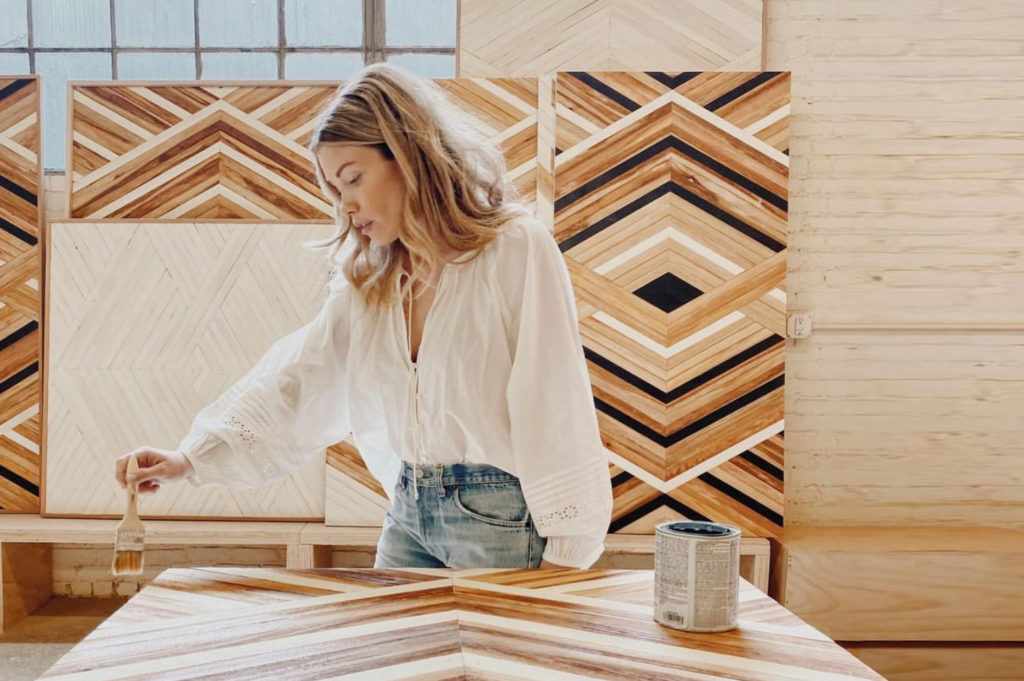 Zee at work in her Oakland studio