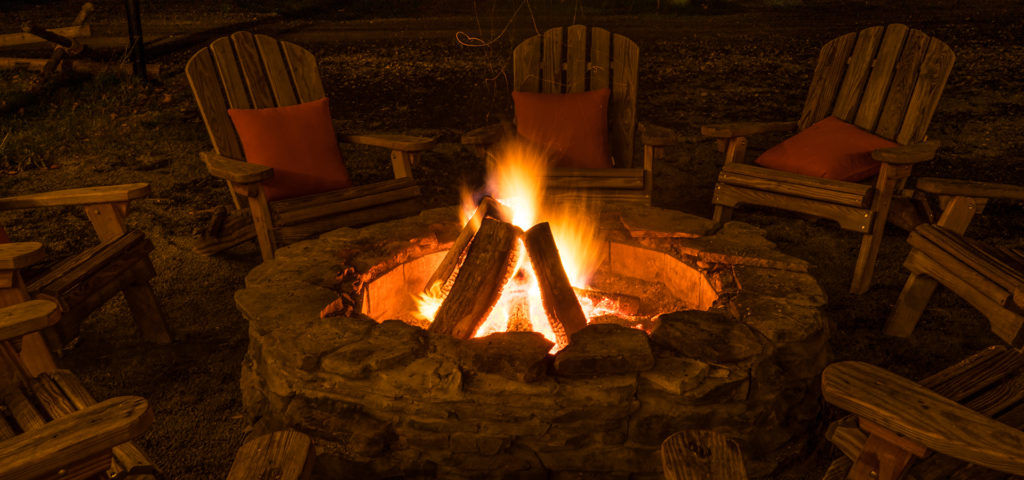 Campfire by night