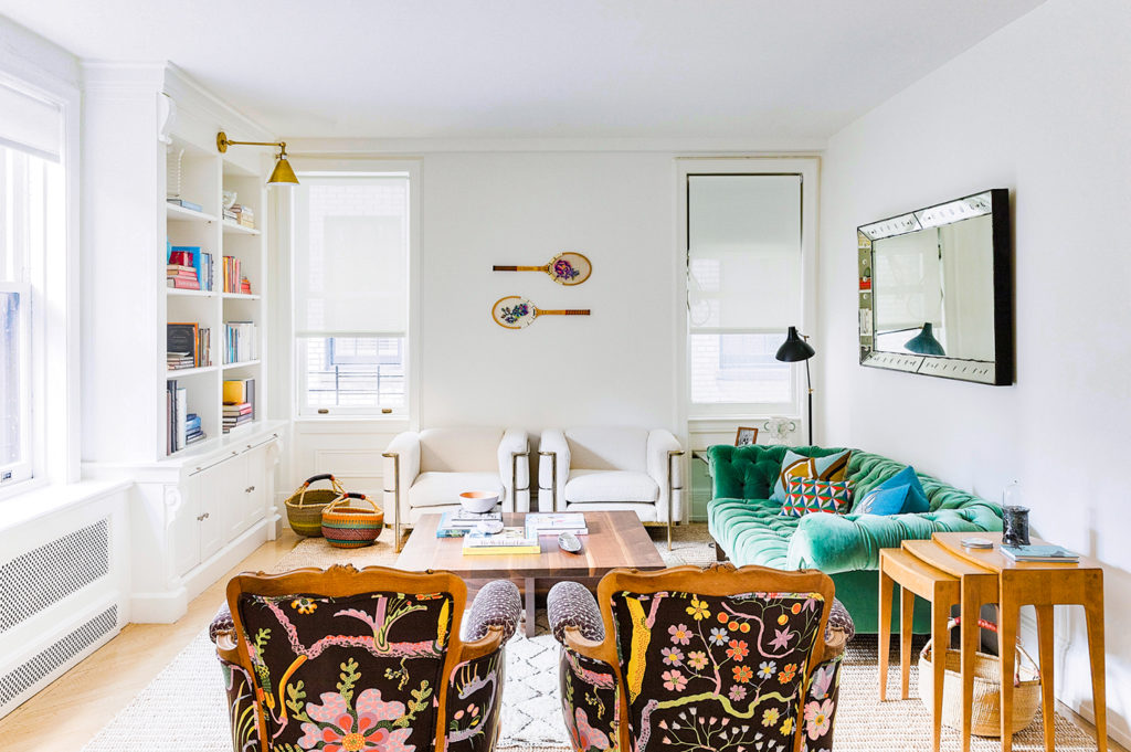 A vibrant living room