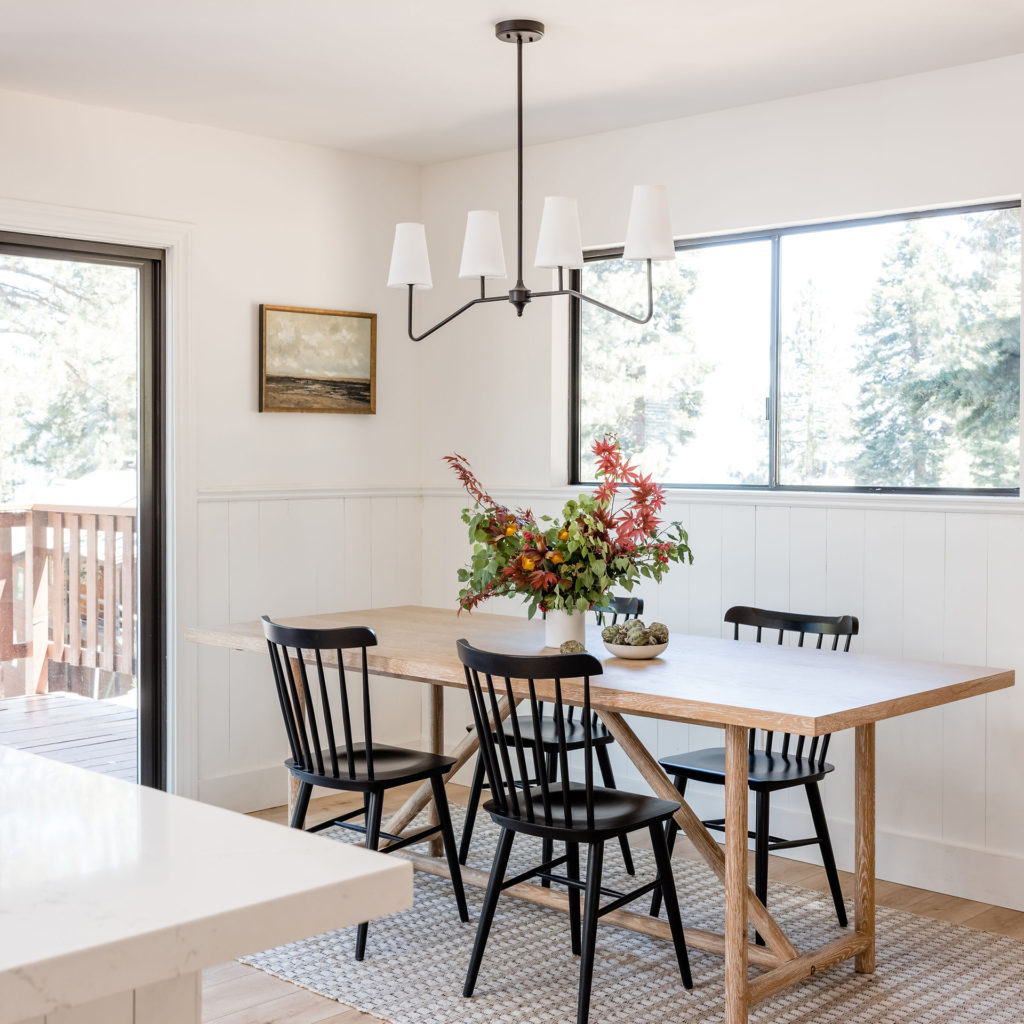 The dining room in Lake Tahoe