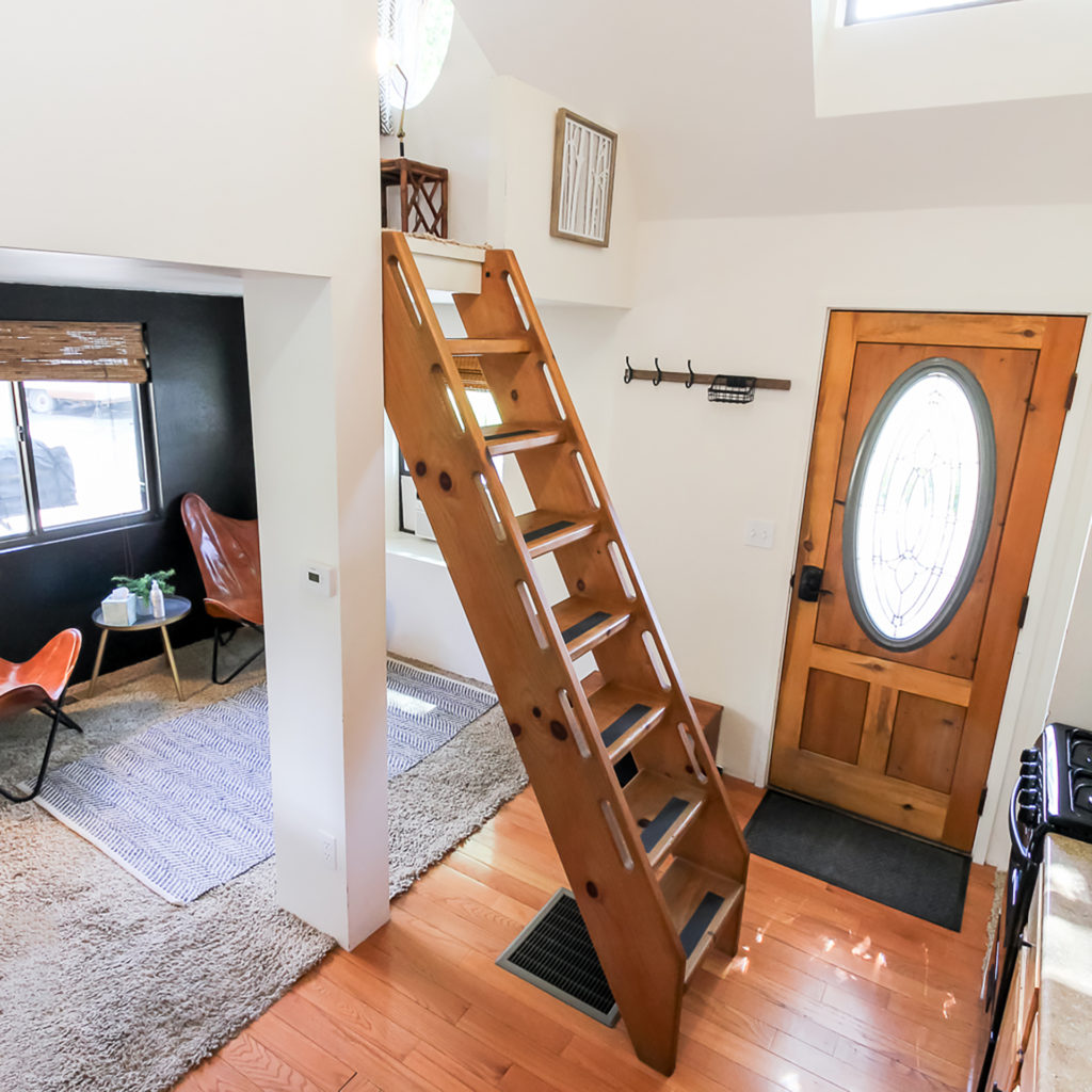 The interior of a tiny house