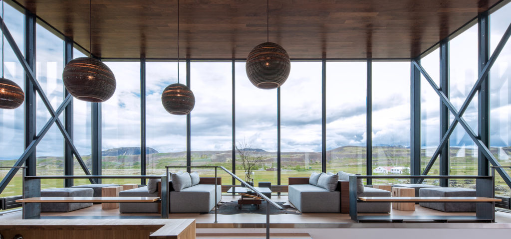 The Northern Lights Bar with panoramic windows